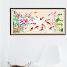 

5D Diamond Painting Fish Flower Diamond Embroidery Full Square Round Resin Animal Picture Of Rhinestones Wall Art Handmade Gift