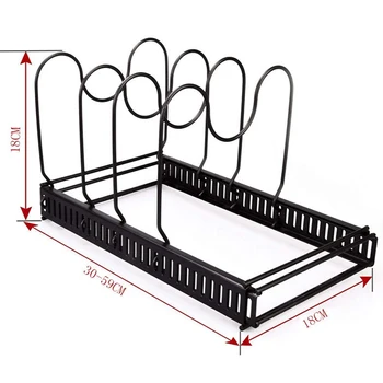 

Soup Spoon Rests Stainless Steel Pan Pot Cover Lid Rack Stand Holder Stove Organizer Storage Dish Rests Adjustable Storage Rack