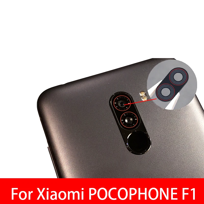 Задняя крышка для объектива камеры для Xiaomi Pocophone F1 с клейкой наклейкой