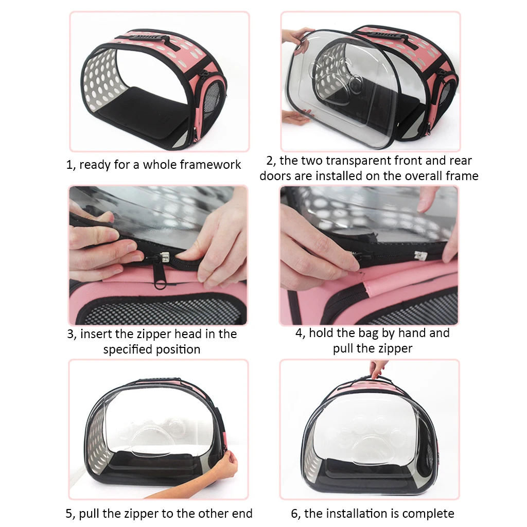 Dog Cat Carrier Bags Pet Carrier For Dogs Cat Folding Cage Collapsible Crate Handbag Plastic Carrying Bags Pets Supplies Dog Cat Carrier Bags Pet Carrier For Dogs Cat Folding Cage Collapsible Crate Handbag Plastic Carrying Bags Pets Supplies