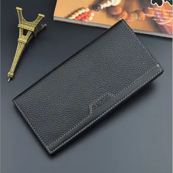 

The new young man purse male long wallet leisure more than 3 folding screens large capacity contracted thin soft wallet