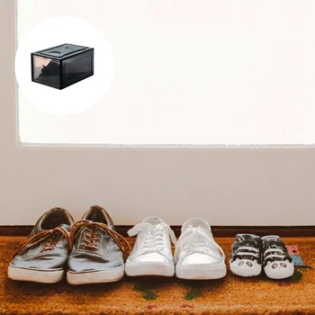 

1PC Transparent Plastic Shoe Box Damp Proof Shoes Container Sports Shoes Storage Box Sneakers Storage Container for Car Store Ho