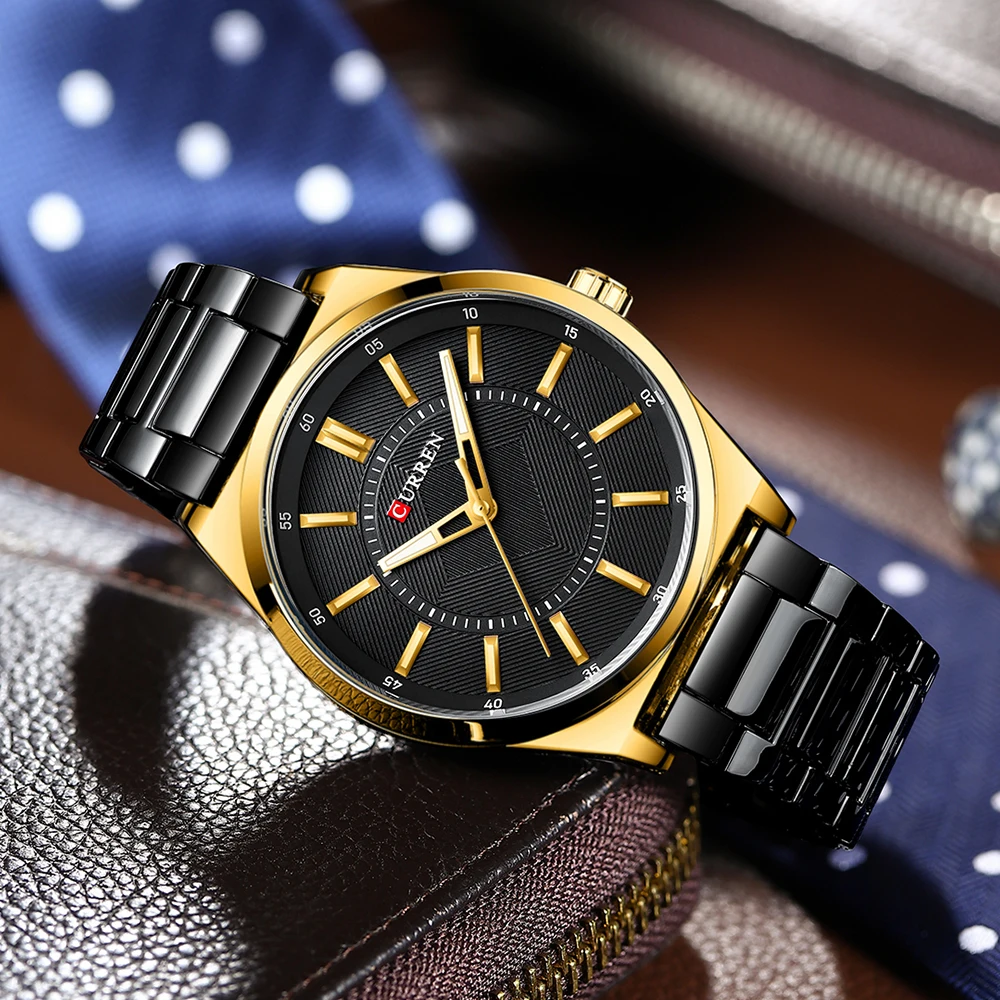 CURREN orologi uomo Top Brand lusso quarzo classico orologio da polso da  lavoro nero orologio con cinturino in acciaio inossidabile semplice|Quartz  Watches| - AliExpress