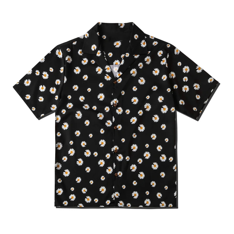 

Summer Hawaii Beach Shirts Harajuku Streetwear 2020 Summer Short Sleeve Blouse Unisex Oversize Shirt Tops Mens Personality Print