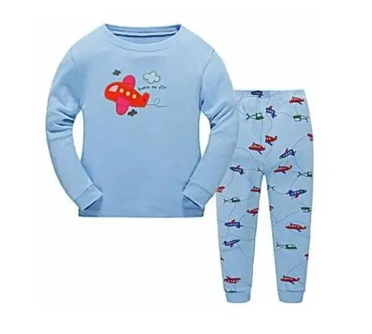 STYLE 34 Детские пижамные комплекты из 214 и% а ночная рубашка с рисунком в виде самолета Детские хлопковые пижамы для девочек и мальчиков, милые мягкие комплекты одежды для сна - Цвет: STYLE 34