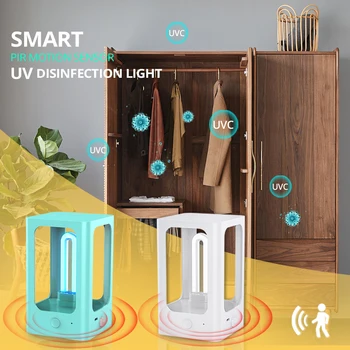 

5V USB Germicidal Cabinet Light UVC Lamp Sanitizer Smart PIR Motion Sensor Bedroom Kitchen Closet Toilet UV Disinfection Light