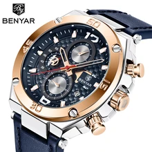 

New fashion quartz men's watch BENYAR 2022 sport men gold wristwatch top luxury brand clock men chronograph Relogio Masculino