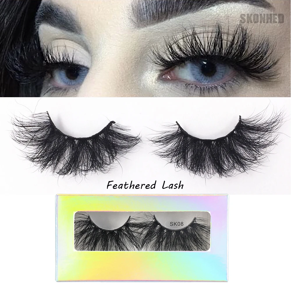 maquiagem long 25mm lashes 3D Mink Eyelashes Natural Makeup False Lashes Criss-cross Wispies Fluffy Eyelashes Extension