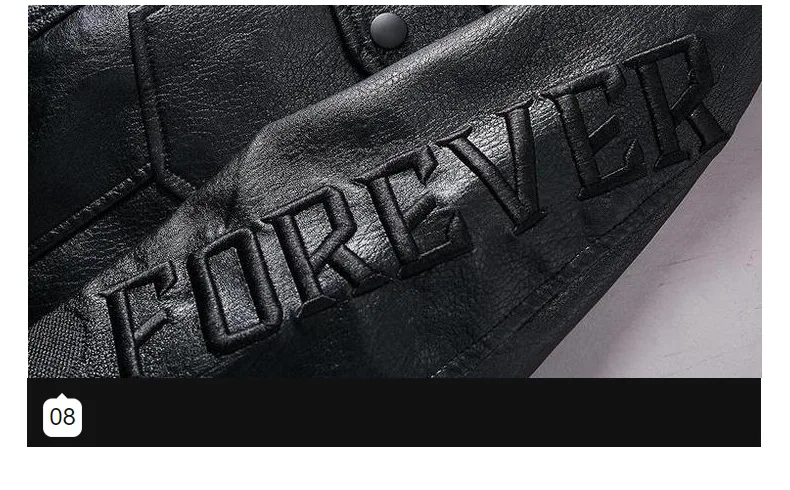 KIOVNO Men Skull Patter Leather Jackets Coats Letter Embroidery Faux Leather Jackets Outwear For Male Size M-3XL Black (15)