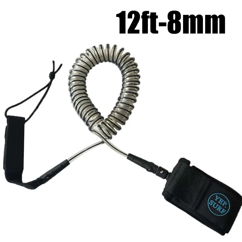 

Surf surfboard Leash 12ft-8mm Coil Leash Neoprene Leash Para Surf Rope SUP Surfboard leash surfing Stand up paddle board leash