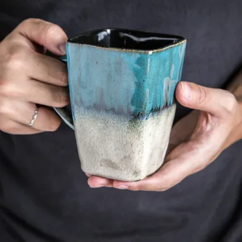

Newest Style Ceramic Cups 2 Color Mug Milk Coffee Mugs Friends Gifts Student Breakfast Cup Mugs pf101912