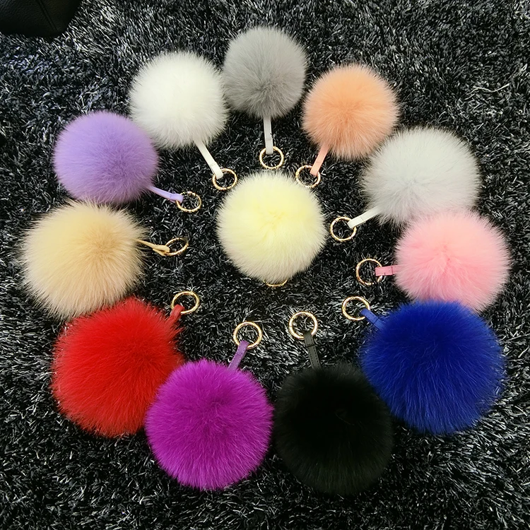 

Fur fox fur ball pendant fur ball pendant bag pendant key chain pendant exquisite and cute pendant 12colors can for choice