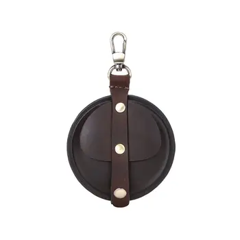 

PU Leather Protective Case Portable Hanging Hook Round Cover for Airpods Pro Kit PXPE