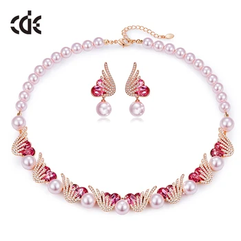 

CDE Happy Angel Jewelry Set Women Embellished with Crystals from Swarovski Necklace Earrings Set Party Dress Jewelry Accessories