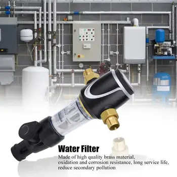 

Household Water Filter Kitchen Water Filters Front Purifier Brass Pre-filter Backwash Remove Rust Sediment Domestic Tap Water