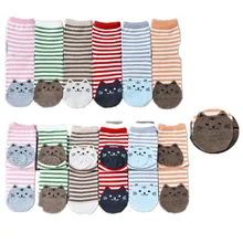 6 пар носков с мультяшными котами и животными женские полосатые носки с принтом следов, дышащие удобные хлопковые носки-тапочки Femme calcetines mujer divertido