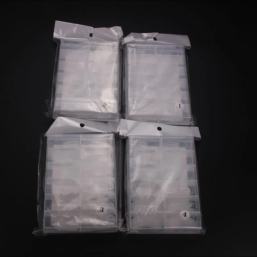 Hot Sale 120PCS Transparent Full Cover False Nail Art Tips Extension False fake Nails for nail polish Tool