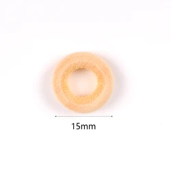 Natural Wood Beads - Round Spacer Wooden Pearls for DIY Jewelry and Handmade Accessories (15mm 30pcs)