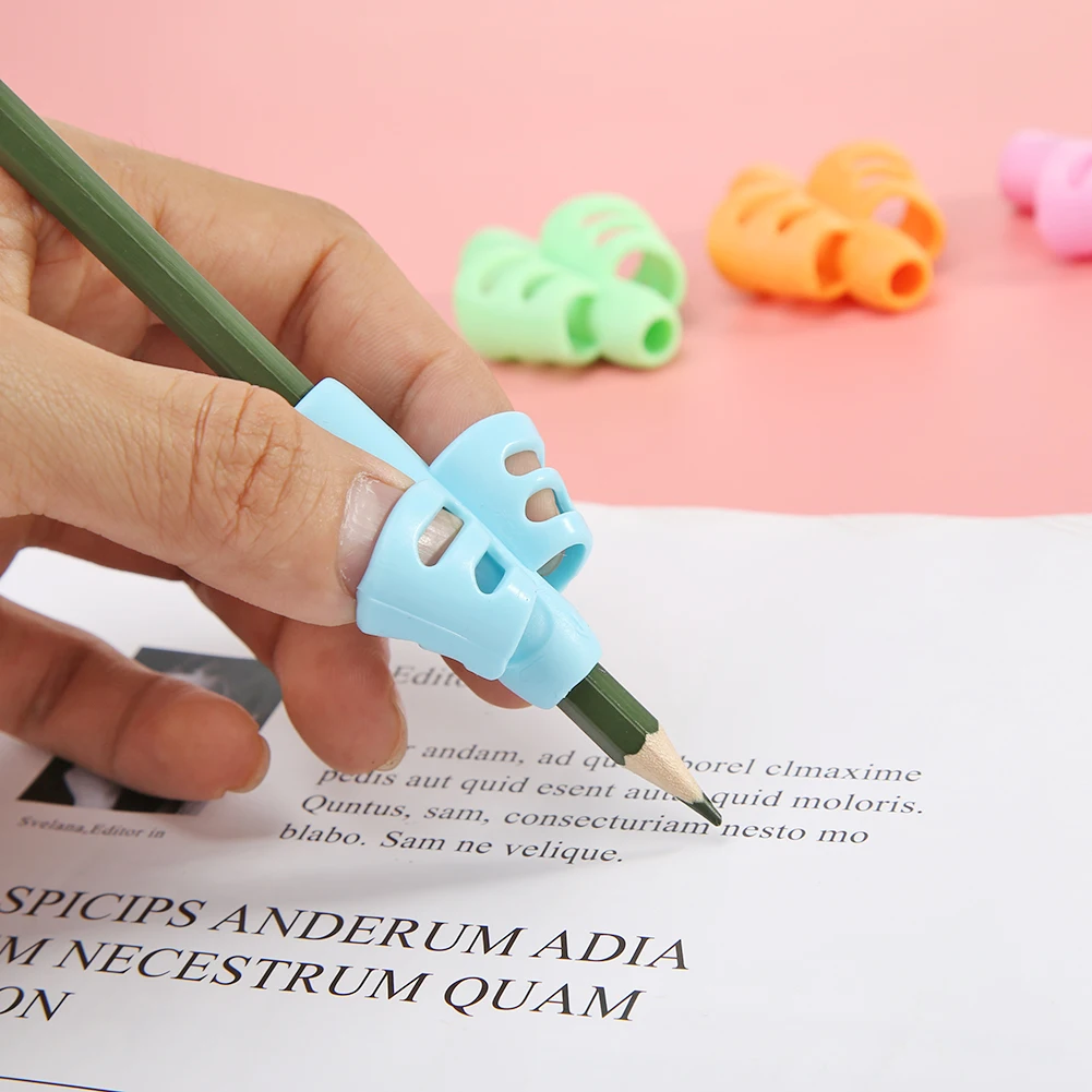 4Pcs Writing Posture Pencil Holder Correction Tool Aid Children Pen EU Grip 