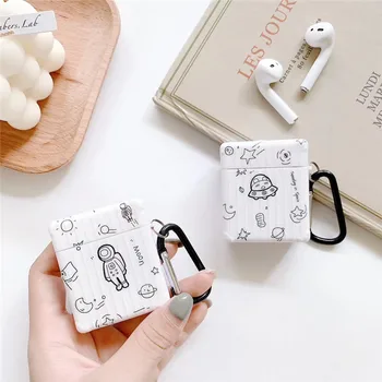 

For AirPods 2 Case UFO Astronaut Space Cartoon Soft Silicone Earphone Cases For Apple Airpod Case Cute Cover Funda