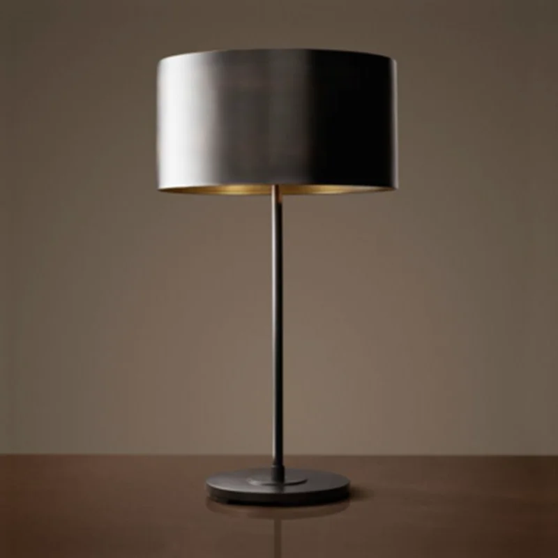 

Retro Gentle Table Light Copper/Antique Silver Metal Led Desk Lamp For Bedsides Classic Led Table Lamp
