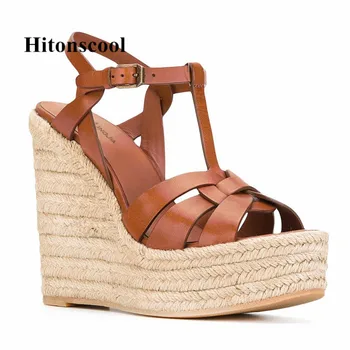

Women Summer Wedge Sandals Female Platform Bohemia High Heel Sandals Fashion Ankle Strap Open Toe Ladies Shoes Zapatos De Mujer