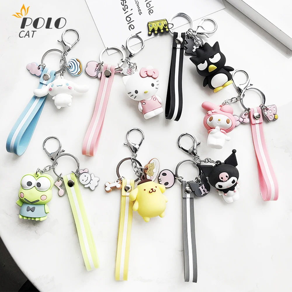 

Lovely Cute Cartoon Kitten Cartoon Doll Key Chain Couple Female Bag Key Ring Pendant Creative Gift 2020 New Bags Accessories