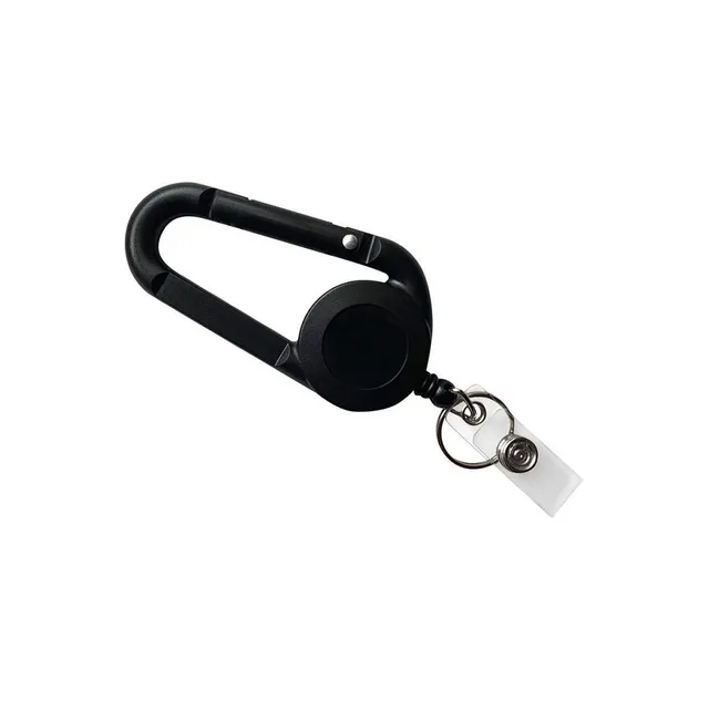 Carabiner Style Retractable Id Card Reel