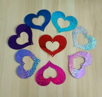 

Promotion 80mm 500g Heart Laser Sequin Sequins Paillette Paillettes for Bag Dress Cloth Wedding Sewing