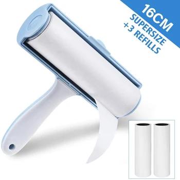 

240 Sheets + Handle Sticky Roller Sticky Dust Paper Tearable Adhesive Brush Clothes Lint Brush Pet Hair Remover Kit with Handle