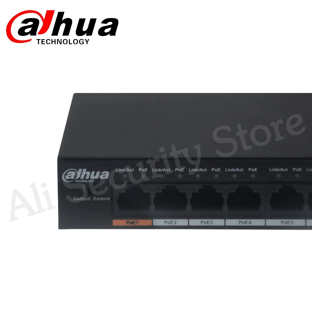 Dahua 4ch PoE Switch DH-S1500C-4ET2ET-DPWR 4CH Ethernet Switch With 250m Power Transit Distance Support PoE PoE+&Hi-PoE Protocol