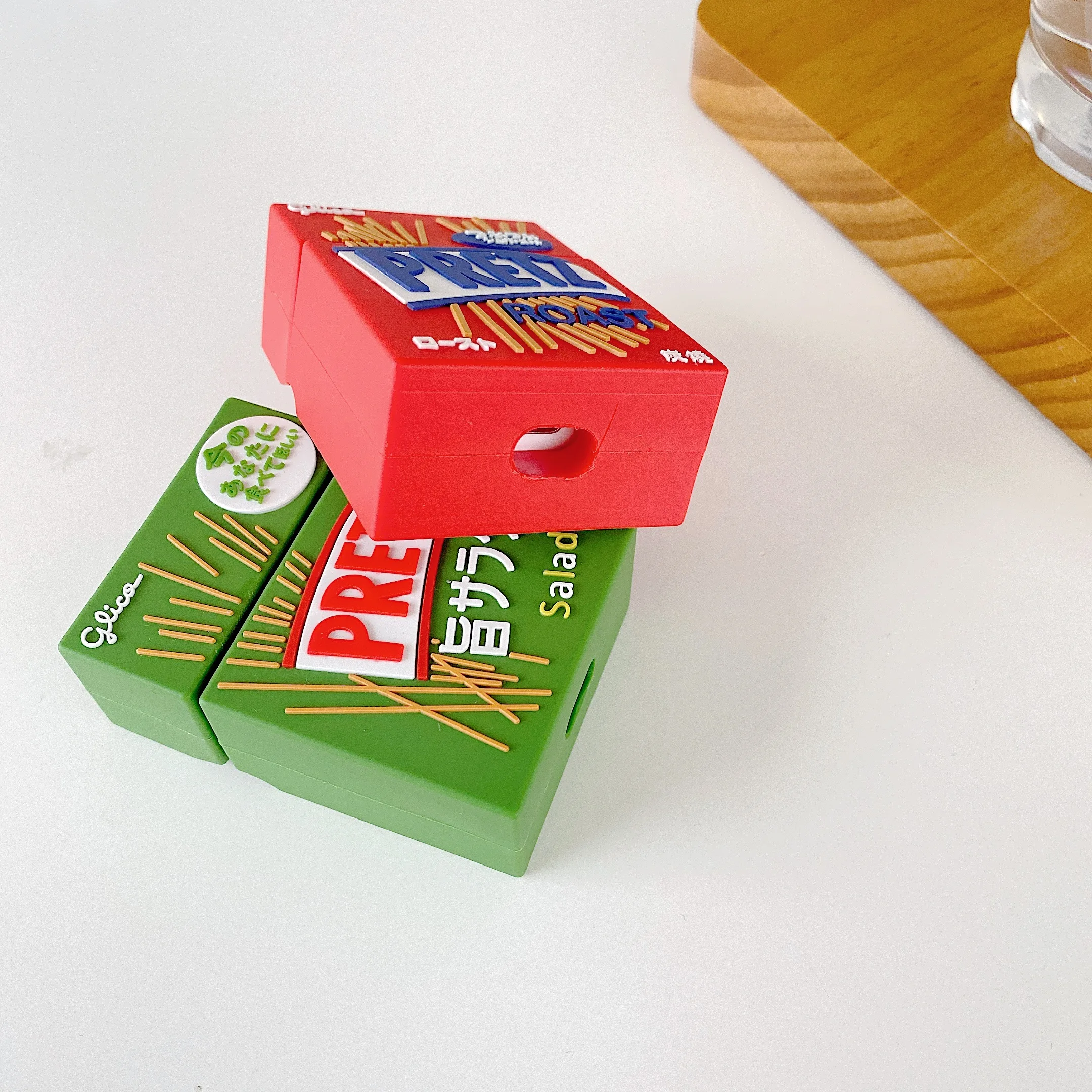 Японский популярный чехол для наушников pocky pretz 3D airpods 1 2 зарядных коробки мягкий