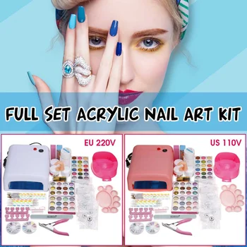 

NEW 36W UV Lamp For Nails UV Gel Manicure Kit Acrylic Nail Art Mold Display Glittery Dust File False Tips Manicure Decor