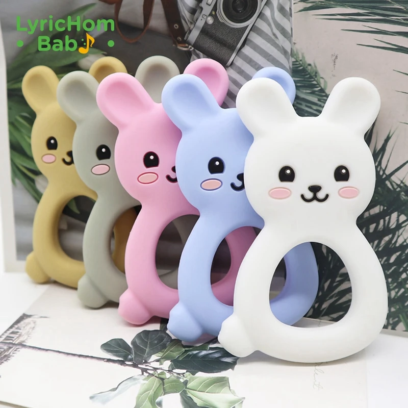 

LyricHom Baby 10pcs Baby Teething lovely Cartoon Rabbit Baby Teether Molar Toy Gift Food Grade Silicone High Quality Silicone