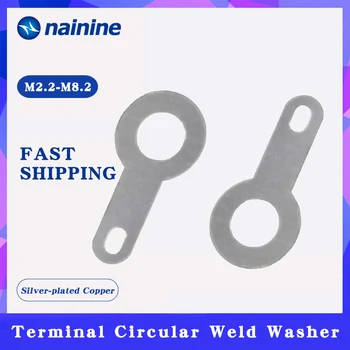 

[M2.2-M8.2] Silver-plated Copper Single Head Soldering Terminal Circular Weld Washer Welding Sheet Soldering Lug