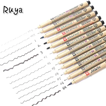 

Pigma Micron Sakura Design Pen Brush Fine Point Art set supplies copic Markers highlighters stabilo manga marker drawing colores