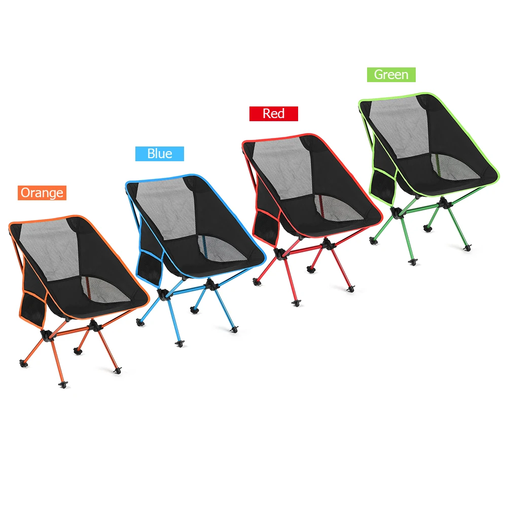 

Portable Folding Chairs Camping Detachable Slacker Chairs Fishing Stool Hiking Traveling Rest Seat with Carry Pouch Carp Fishing