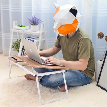 

Foldable Laptop Table Portable Notebook Computer Desk Adjustable Learning Table Picnic and Breakfast Table With Mouse Board