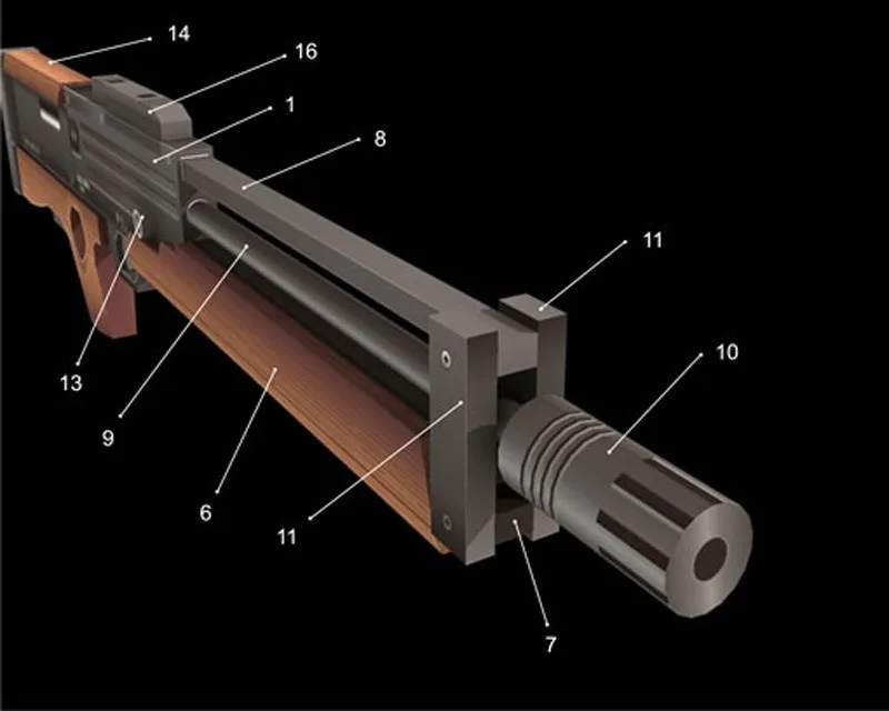 Walther WA2000, снайперская винтовка, эмуляция, сделай сам, 3D бумажная карта, модель, строительные наборы, развивающие игрушки, военная модель, строительные игрушки