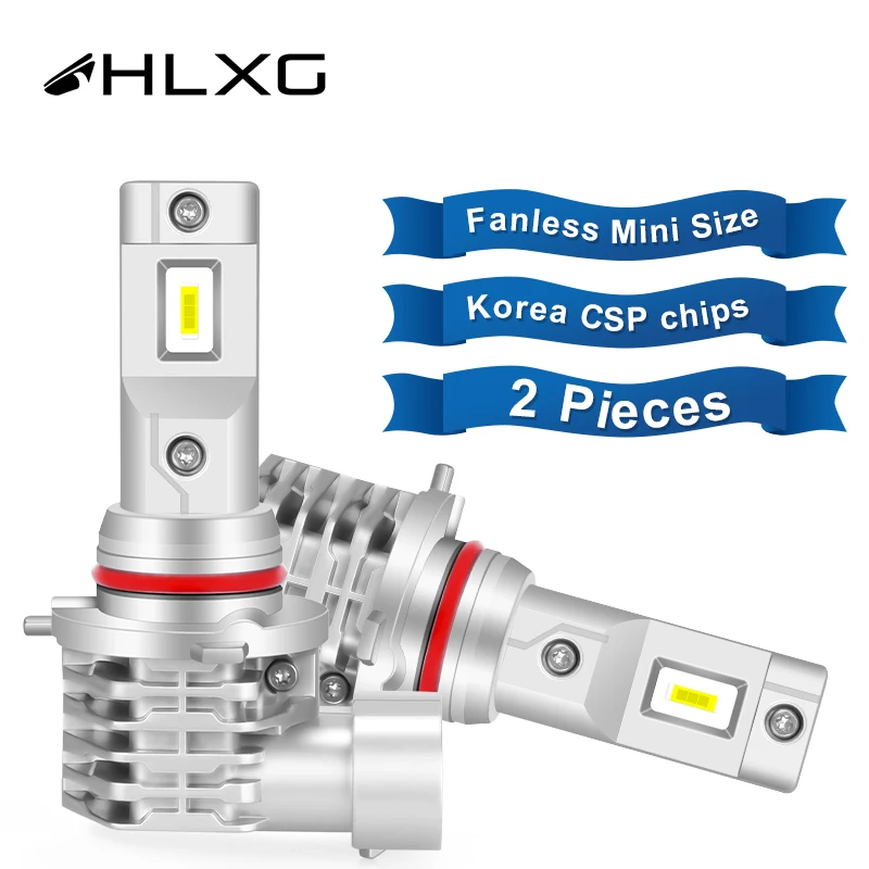 Hlxg Mini CSP H7 H4 светодиодный беспроводной головной светильник para auto HB4 HB3 лампа