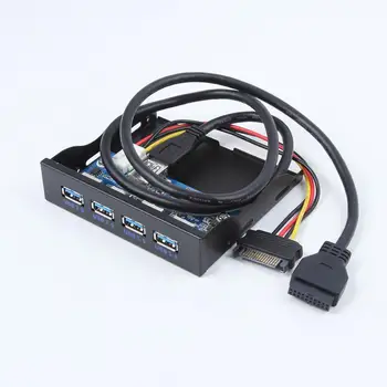 

USB 3.0 19PIN 3.5inch 4 USB Hubs Floppy Drive Front Panel for Desktop 1-Port Fast Charging For Desktop