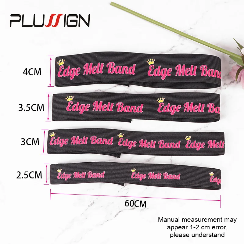 3pcs Edge Melt Band For Lace Wigs Sticker Elastic Band With Logo For Laying Lace Edge Slayer Hair Band 3pcs With 1pcs Edge Brush