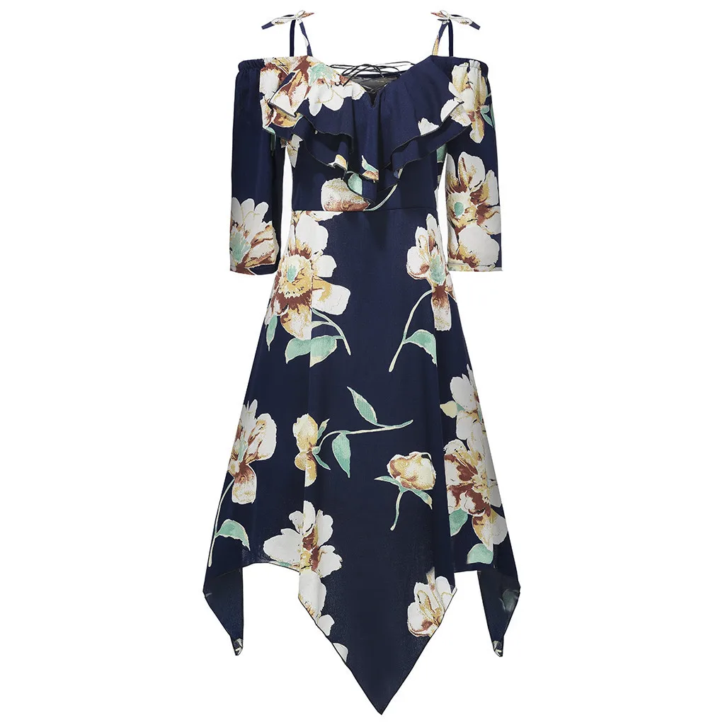 Женское платье, vestidos de verano vestido vadim ropa mujer, платья vestidos verano mujer, Повседневное платье с принтом, рукав 3/4, XL-5XL, Z4