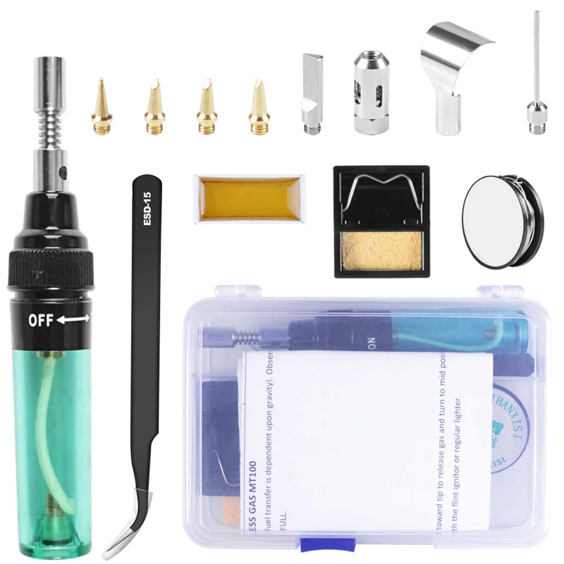 

Retail Portable Soldering Iron MT-100 Electric Gas Portable 3-In-1 Gas Electric Soldering Iron Universal Soldering Iron