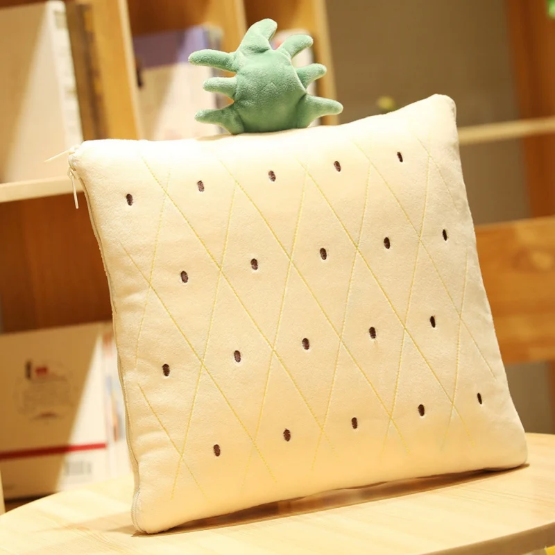 Dual Purpose Nap Pillow Cartoon Multi-functional Car Travel Cushion Pillow Blanket Back Support Pillow For Home Office School