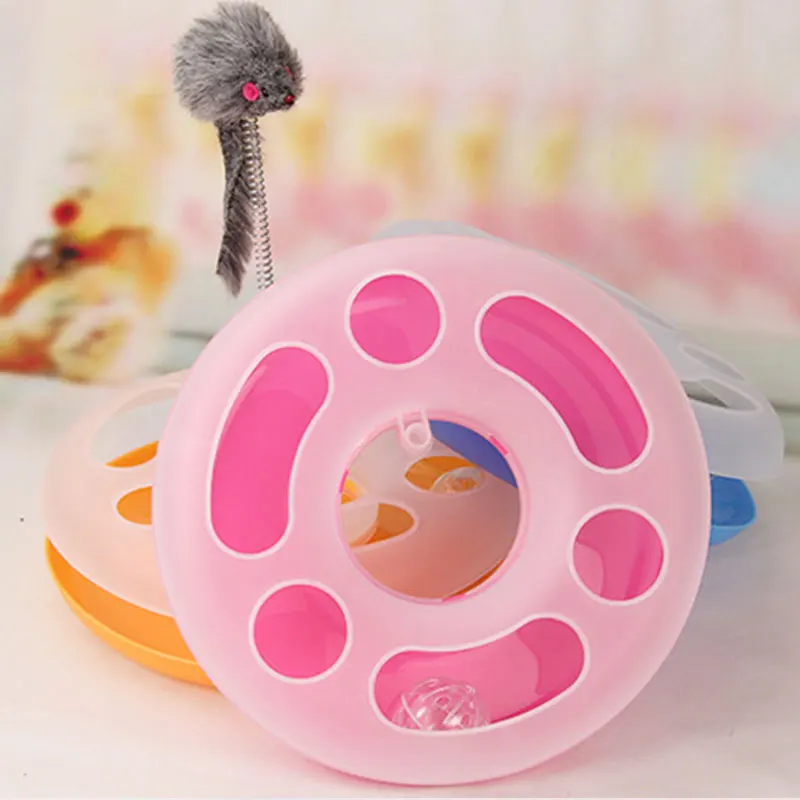 Интерактивная игрушка для кошек Pet Play Disc креативный щенок пластиковый оранжевый