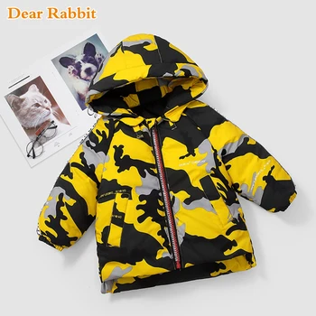 

2020 New Fashion Winter Jacket For Boys Graffiti Camouflage Parka For Teenager clothing Thick Long Hooded Coat Kids baby Clothes