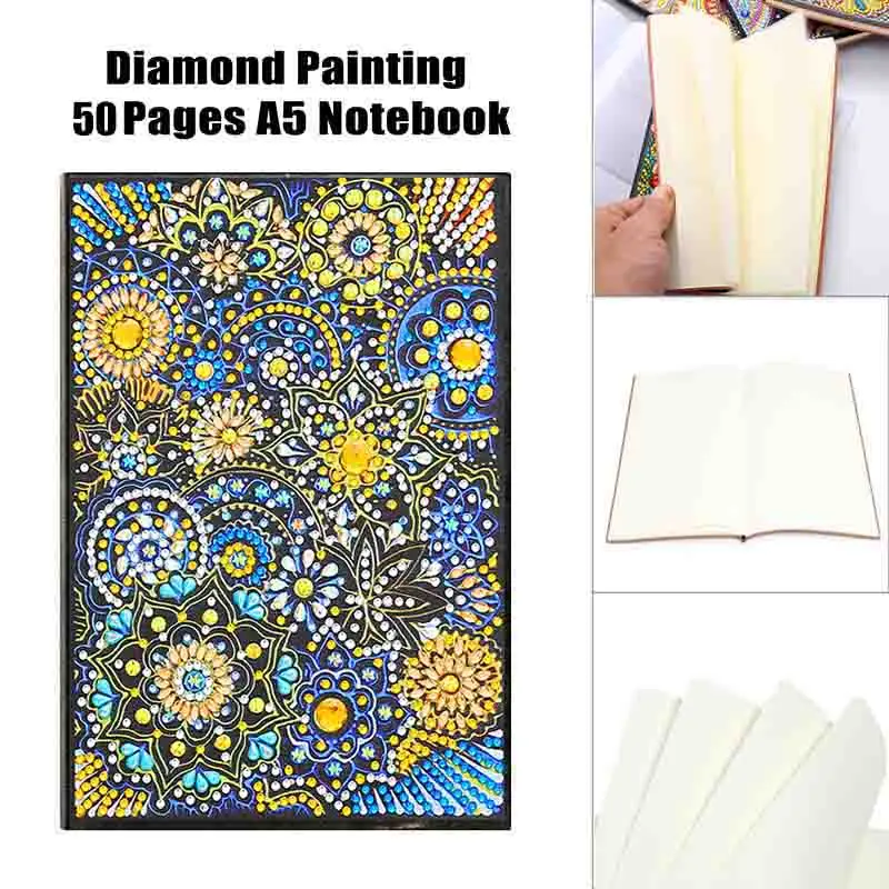 DIY алмаз особенной формы альбом для рисования Дневник Книга 50 страниц A5 тетрадь вышивка Алмазная вышивка крестиком Сова бабочка подарок