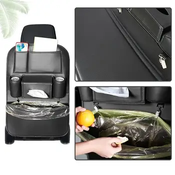 

Portable Large Capacity Car Bag Leather Seat Back Storage Box Multi-function Vehicle Seat Back Storage Bag