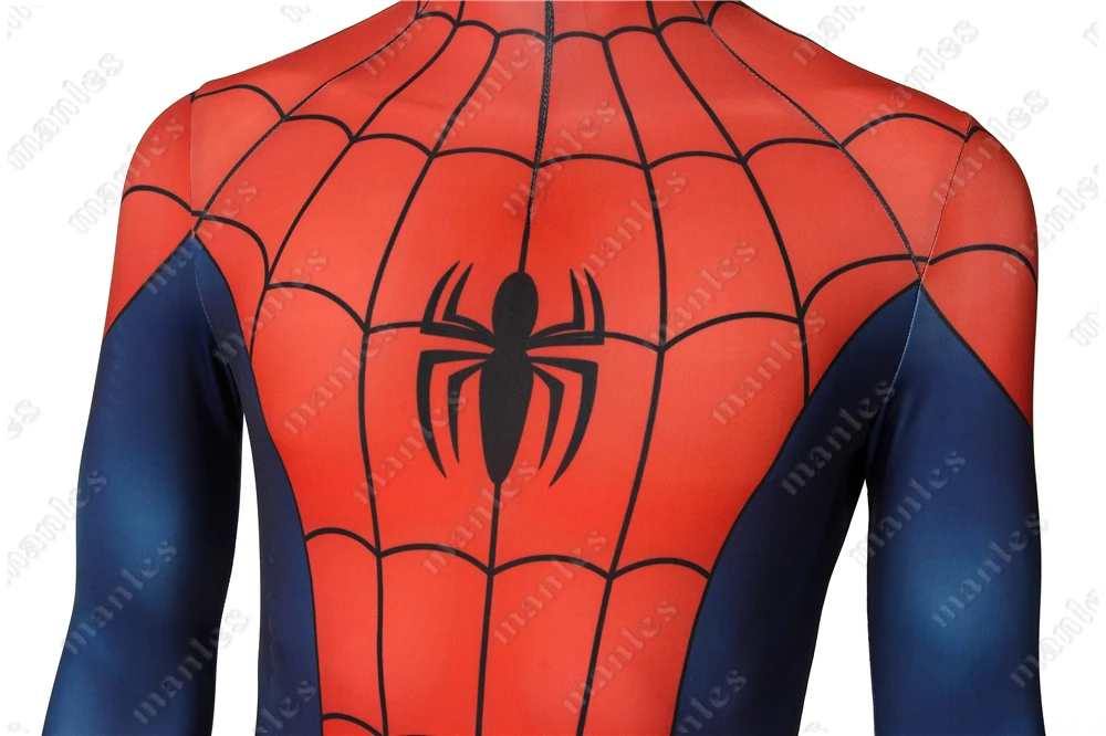 Потрясающий костюм Человека-паука 1 сезона, костюм Человека-паука Питера Паркера для косплея, комбинезон супергероя на Хэллоуин, костюм зентай, костюм с маской и подошвой